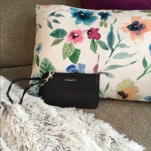 Coach Shimmer Black Small Wristlet